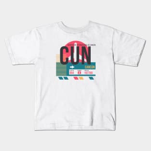 Cancun (CUN) Airport // Sunset Baggage Tag Kids T-Shirt